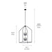 Kichler 52724BK Eight Light Foyer Pendant, Black (5)