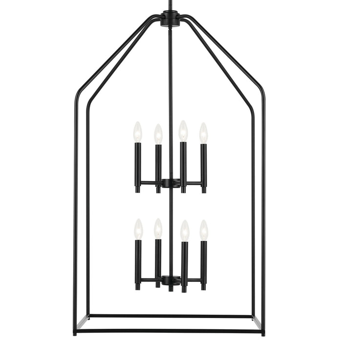 Kichler 52724BK Eight Light Foyer Pendant, Black (6)