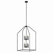Kichler 52724BK Eight Light Foyer Pendant, Black