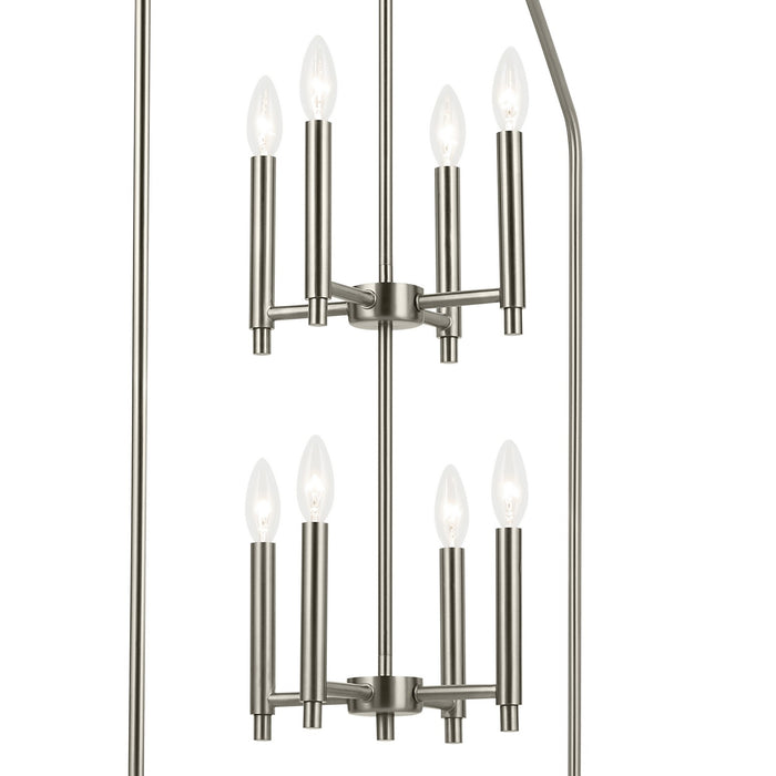 Kichler 52724NI Eight Light Foyer Pendant, Brushed Nickel (4)