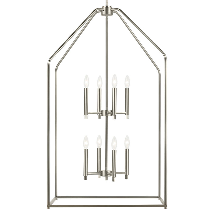 Kichler 52724NI Eight Light Foyer Pendant, Brushed Nickel (6)