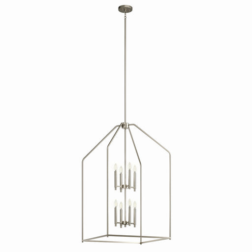 Kichler 52724NI Eight Light Foyer Pendant, Brushed Nickel
