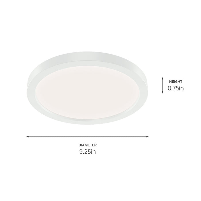 Kichler 53009WH30 LED Flush Mount, White (4)