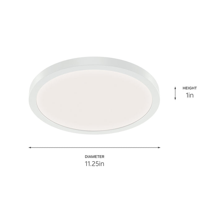 Kichler 53011WH30 LED Flush Mount, White (3)