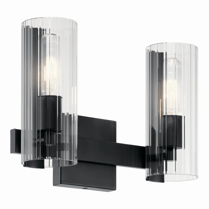 Kichler 55167BK Two Light Vanity, Black