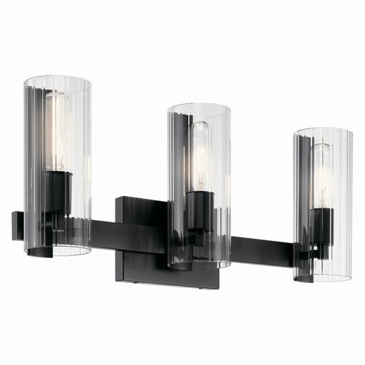 Kichler 55168BK Three Light Vanity, Black