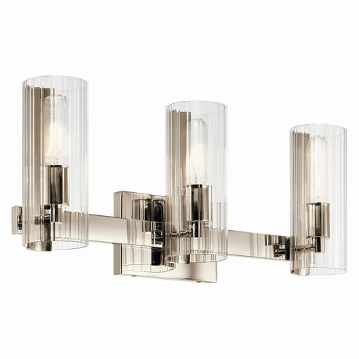 Kichler 55168PN Three Light Vanity, Polished Nickel