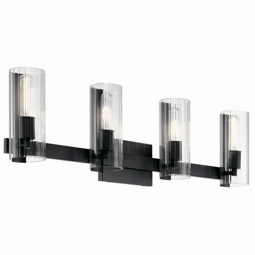 Kichler 55169BK Four Light Vanity, Black