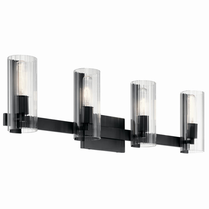 Kichler 55169BK Four Light Vanity, Black
