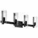 Kichler 55169BK Four Light Vanity, Black