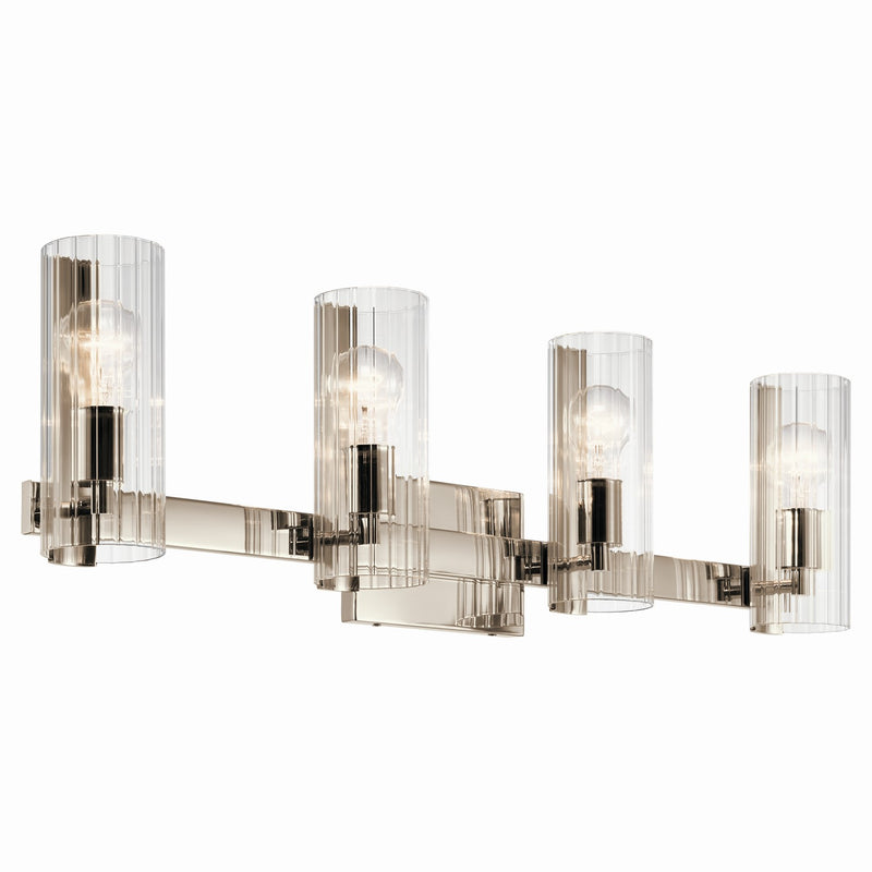 Kichler 55169PN Four Light Vanity, Polished Nickel