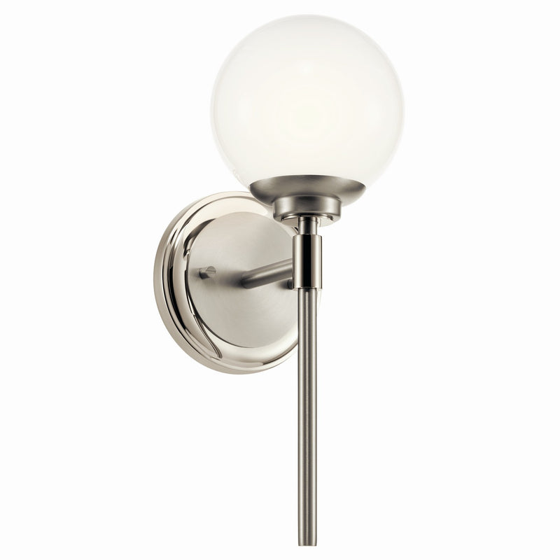 Kichler 55170PN One Light Wall Sconce, Polished Nickel