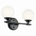 Kichler 55171BK Two Light Vanity, Black