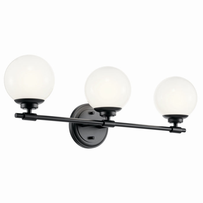 Kichler 55172BK Three Light Vanity, Black