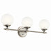 Kichler 55172PN Three Light Vanity, Polished Nickel