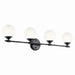 Kichler 55173BK Four Light Vanity, Black