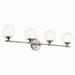 Kichler 55173PN Four Light Vanity, Polished Nickel