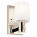 Kichler 55174PN One Light Wall Sconce, Polished Nickel