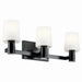 Kichler 55176BK Three Light Vanity, Black