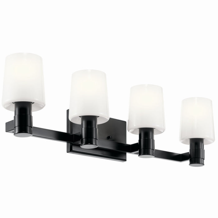 Kichler 55177BK Four Light Vanity, Black