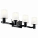 Kichler 55177BK Four Light Vanity, Black