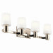 Kichler 55177PN Four Light Vanity, Polished Nickel