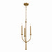 Kichler 52496BNB Three Light Mini Chandelier, Brushed Natural Brass