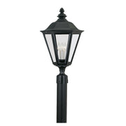 Generation Lighting 8231-12 Brentwood Three Light Outdoor Post Lantern, Black Main Image.jpg