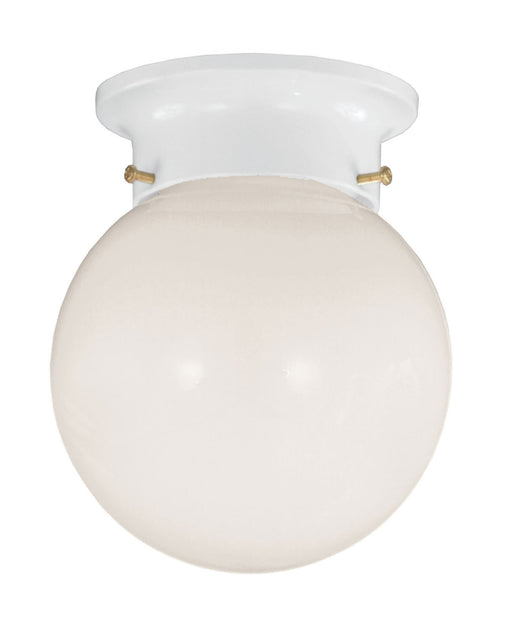 Savoy House 6-904-5-WHT One Light Flush Mount, White