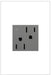 Legrand ARCD152M10 Adorne Dual Controlled Outlet, Magnesium Main Image