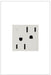 Legrand ARCD152W10 Adorne Dual Controlled Outlet, White Main Image