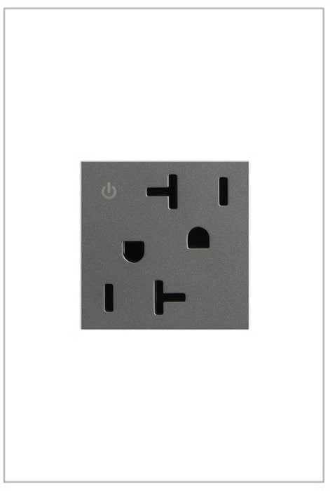 Legrand ARCD202M10 Adorne Dual Controlled Outlet, Magnesium Main Image