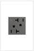 Legrand ARCD202M10 Adorne Dual Controlled Outlet, Magnesium Main Image