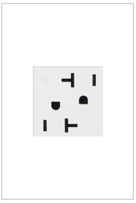 Legrand ARCD202W10 Adorne Dual Controlled Outlet, White Main Image