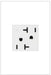 Legrand ARCD202W10 Adorne Dual Controlled Outlet, White Main Image