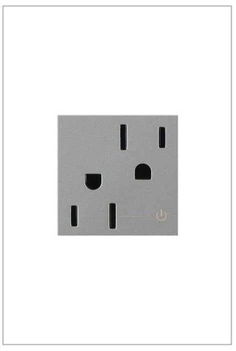 Legrand ARCH152M10 Adorne Half Controlled Outlet, Magnesium Main Image