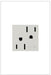 Legrand ARCH152W10 Adorne Half Controlled Outlet, White Main Image