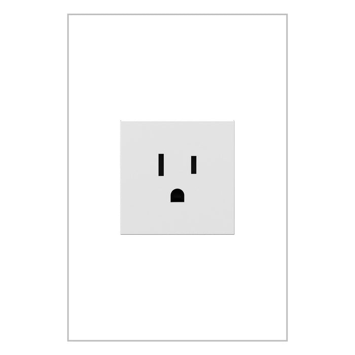 Legrand ARTR151W10 Single Tamper-Resistant Outlet, White Main Image