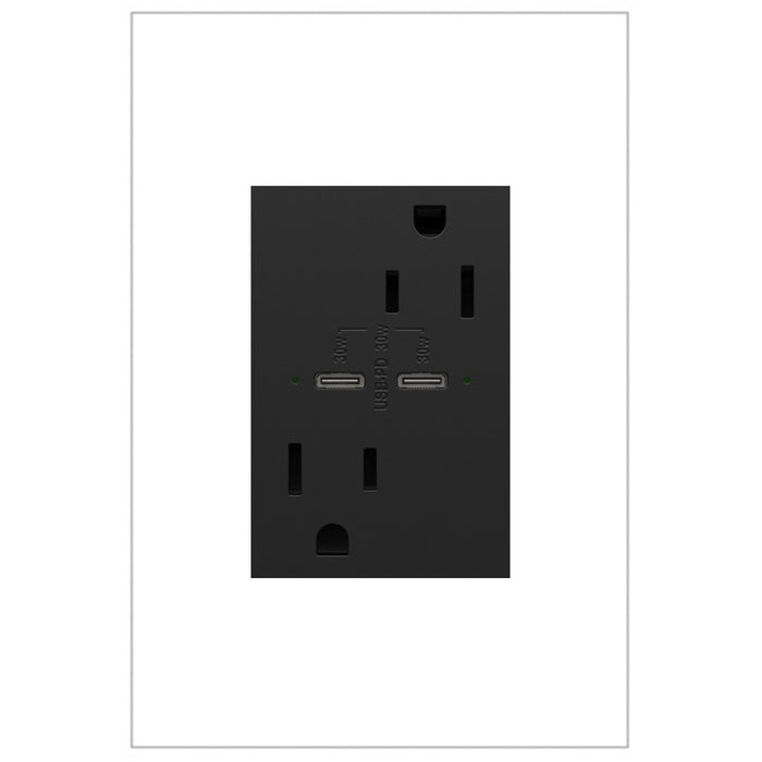 Legrand ARTRUSB15PD30G4 Adorne Ultra-Fast Plus Power Delivery USB Type-C/C Outlet, Graphite Main Image