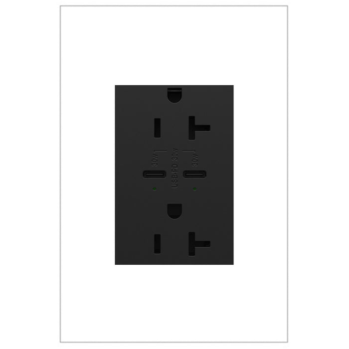 Legrand ARTRUSB20PD30G4 Adorne Ultra-Fast Plus Power Delivery USB Type-C/C Outlet, Graphite Main Image