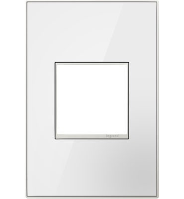 Legrand AWM1G2MWW4 Adorne Gang Wall Plate, White Main Image