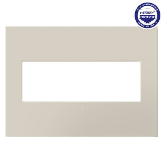 adorne® AWP3GOM Oatmeal Three-Gang Screwless Wall Plate with Microban® Main Image.jpg