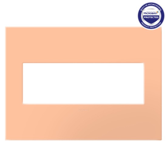 adorne® AWP3GPY Peachy Three-Gang Screwless Wall Plate with Microban® Main Image.jpg