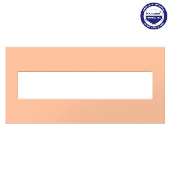 adorne® AWP5GPY Peachy Five-Gang Screwless Wall Plate with Microban® Main Image.jpg