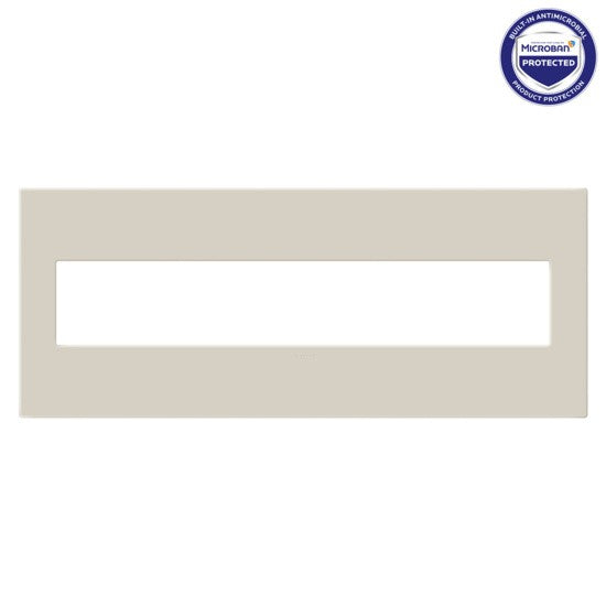 adorne® AWP6GOM Oatmeal Six-Gang Screwless Wall Plate with Microban® Main Image.jpg