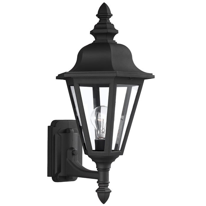 Generation Lighting 8824-12 Brentwood One Light Outdoor Wall Lantern, Black Main Image.jpg