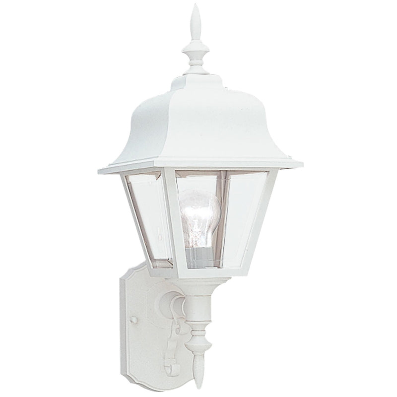 Generation Lighting 8765-15 Polycarbonate Outdoor One Light Outdoor Wall Lantern, White Main Image.jpg