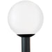 Generation Lighting 8252-68 Outdoor Globe One Light Outdoor Post Lantern, White Plastic Main Image.jpg