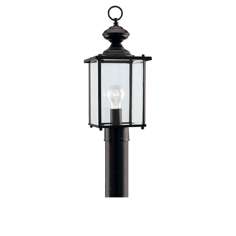 Generation Lighting 8257-12 Jamestowne One Light Outdoor Post Lantern, Black Main Image.jpg