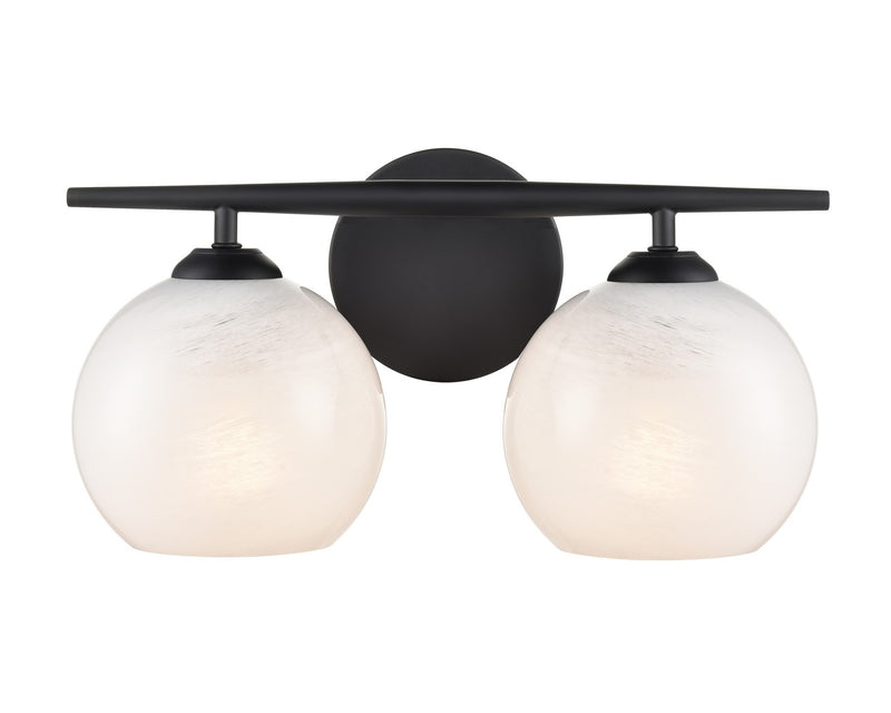 Millennium 18102-MB Kimorra Two Light Vanity, Matte Black Main Image.jpg